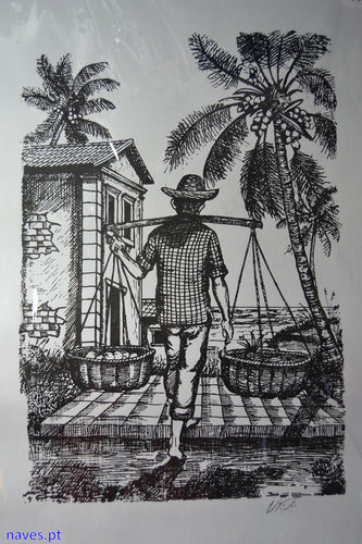 António-, Desenho #4 de Olinda em nanquim no papel
