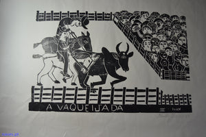 Ivanildo Borges -, Xilogravura "A Vaqueijada"