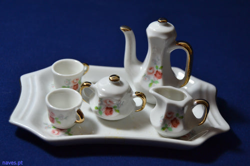 Miniaturas de Serviço de Café em Porcelana Saque