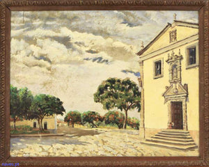 Pintura a Óleo motivo "Adro da Igreja"