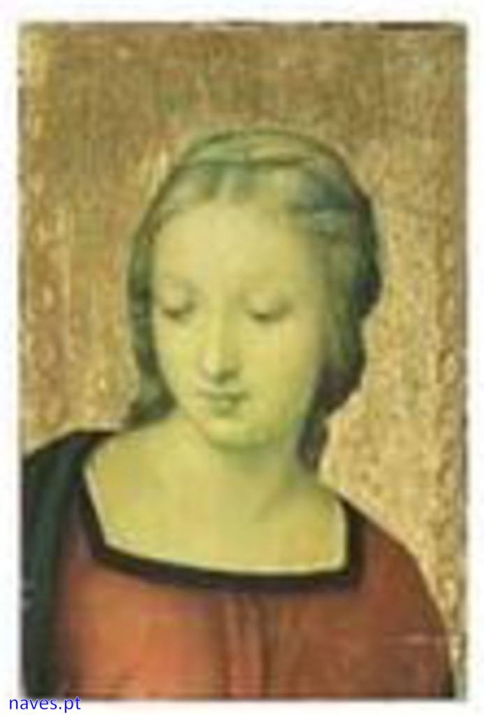 Placa com Imagem de Madona com fundo dourado