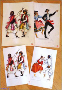Postais Coloridos da Série "Danças Portuguesas"
