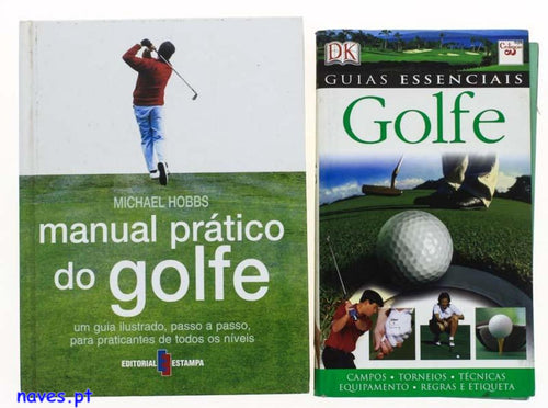 Conjunto de 2 Livros de Golfe, Manual Prático e Guia
