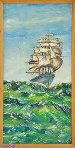 W. Yelland - Original - Pintura a óleo "Veleiro"