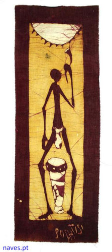 Pintura Original em Batik sobre tecido- Moçambique