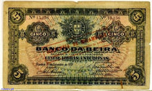 Rara Nota do Banco da Beira de 1919 de 5 Libras