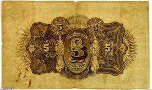 Rara Nota do Banco da Beira de 1919 de 5 Libras