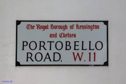 Placa de Metal Vintage Toponímica Portobello Road