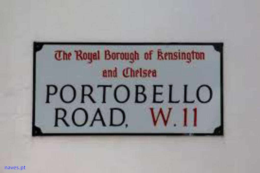 Placa de Metal Vintage Toponímica Portobello Road